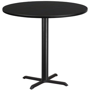 English Elm EE1271 Contemporary Commercial Grade Restaurant Dining Table and Bases - Bar Height Black EEV-11564