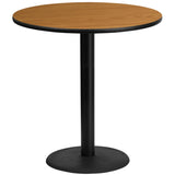 English Elm EE1274 Contemporary Commercial Grade Restaurant Dining Table and Bases - Bar Height Natural EEV-11578