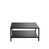 English Elm EE2945 Contemporary Commercial Grade Metal Patio Coffee Table Black EEV-17287