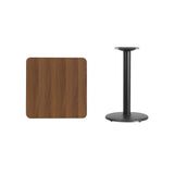 English Elm EE1127 Classic Commercial Grade Restaurant Dining Table and Base Walnut EEV-10981