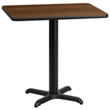 English Elm EE1130 Classic Commercial Grade Restaurant Dining Table and Base Walnut EEV-10993