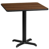 English Elm EE1144 Classic Commercial Grade Restaurant Dining Table and Base Walnut EEV-11043