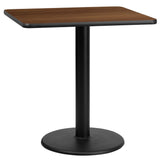 English Elm EE1147 Classic Commercial Grade Restaurant Dining Table and Base Walnut EEV-11055