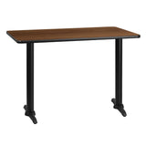 English Elm EE1150 Classic Commercial Grade Restaurant Dining Table and Base Walnut EEV-11067
