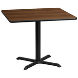 English Elm EE1171 Classic Commercial Grade Restaurant Dining Table and Base Walnut EEV-11145