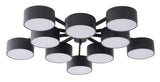 Bethel Black LED Chandelier in Metal & Acrylic