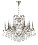 Bethel Pewter Chandelier in Metal & Crystal