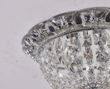 Bethel Chrome Flush Mount in Zinc & Crystal