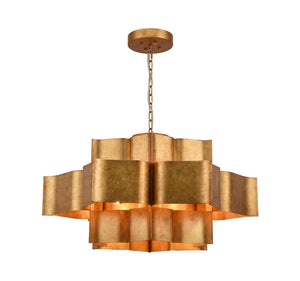 Bethel Gold Chandelier in Metal