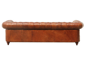 Pasargad Genuine Leather Chester Bay Tufted Sofa SOFA-3009-3-PASARGAD