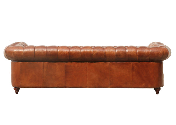 Pasargad Genuine Leather Chester Bay Tufted Sofa SOFA-3009-3-PASARGAD