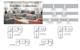 Fusion 2061-26L,29,26R Transitional Sectional 2061-26L,29,26R MONROE ASH