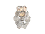 Bethel Chorme Wall Sconce in Stainless Steel & Crystal