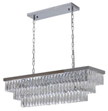 Bethel Chrome Chandelier in Metal & Crystal