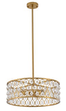 Bethel Gold Chandelier in Metal & Crystal