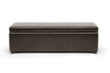 Baxton Studio Dennehy Dark Brown Modern Ottoman