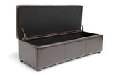 Baxton Studio Dennehy Dark Brown Modern Ottoman