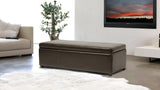 Baxton Studio Dennehy Dark Brown Modern Ottoman