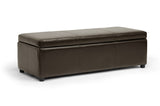 Baxton Studio Dennehy Dark Brown Modern Ottoman