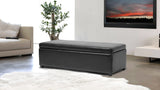 Baxton Studio Dennehy Black Brown Modern Ottoman