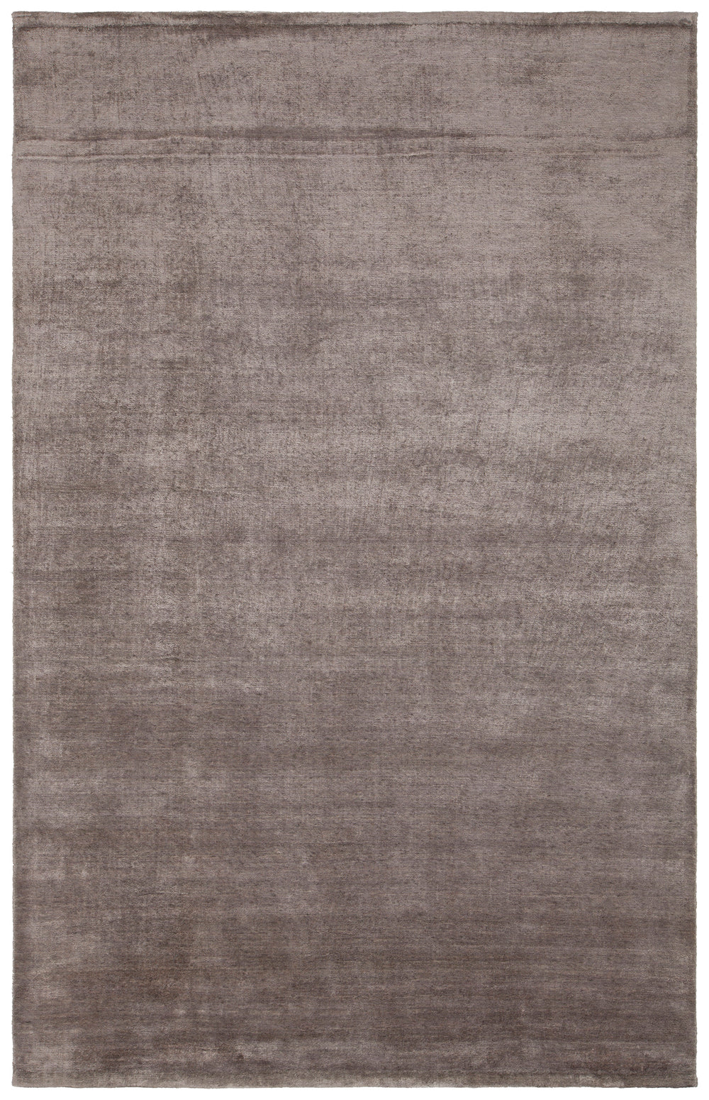 Chandra Rugs Yasmine 100% Viscose Handwoven Contemporary Solid Viscose Rug Silver 9' x 13'