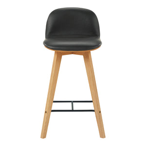 Moe's Home Napoli Leather Counter Stool Black YC-1020-02