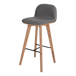 Moe's Home Napoli Barstool Grey