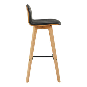 Moe's Home Napoli Leather Barstool Black YC-1022-02