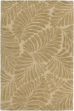 Chandra Rugs Yelena 100% Wool Hand-Tufted Contemporary Rug Green/Ivory 9' x 13'