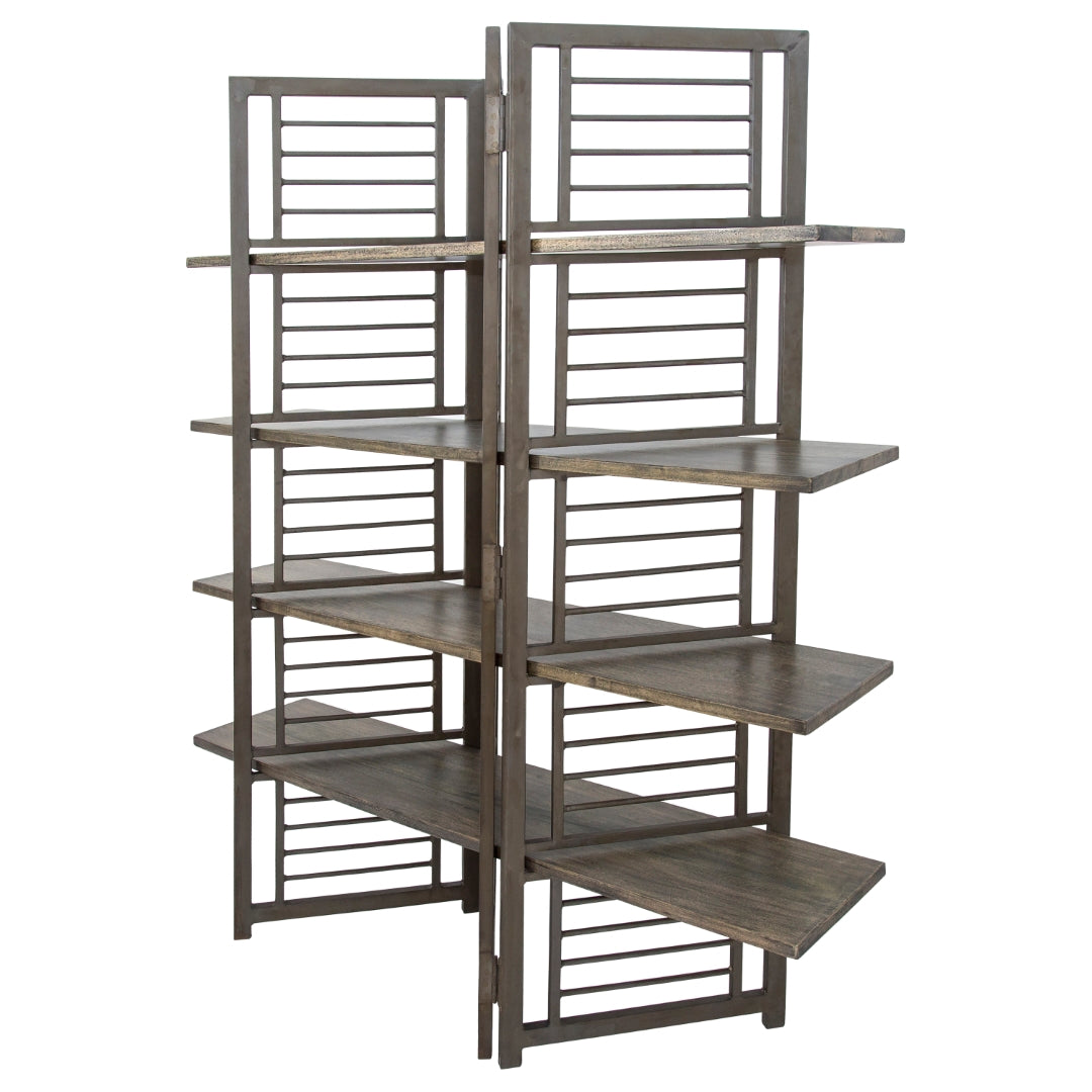 Folding Floor Screen with Removable Shelves - Thumbnail 3