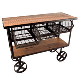 Yosemite Home Decor Mango Wood Cart YFUR-VAIF325-YHD