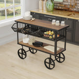 Yosemite Home Decor Mango Wood Cart YFUR-VAIF325-YHD