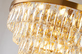 Bethel Gold Chandelier in Metal & Crystal