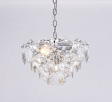 Bethel Chrome Chandelier in Steel & Crystal