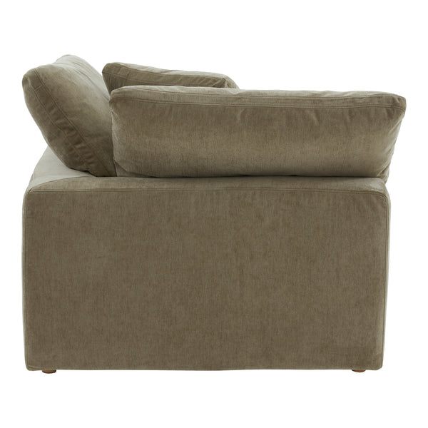 Moe's Home Clay Corner Chair Performance Fabric Desert Sage YJ-1000-16