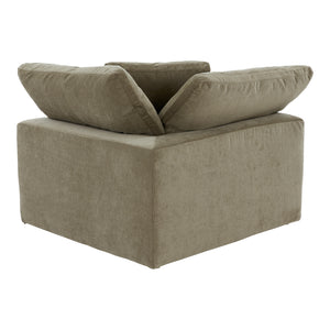 Moe's Home Clay Corner Chair Performance Fabric Desert Sage YJ-1000-16