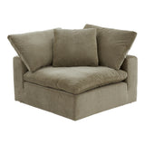 Moe's Home Clay Corner Chair Performance Fabric Desert Sage YJ-1000-16