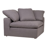 Moe's Home Clay Corner Chair Livesmart Fabric Light Grey