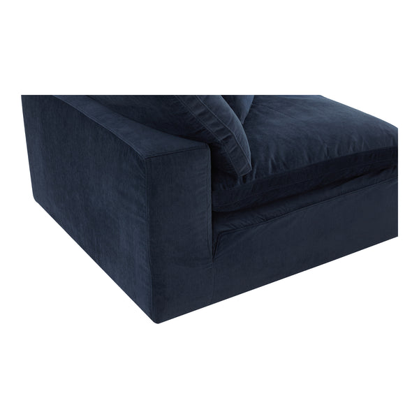 Moe's Home Clay Corner Chair Performance Fabric Nocturnal Sky YJ-1000-46