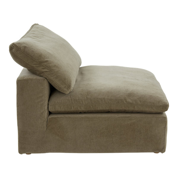 Moe's Home Clay Slipper Chair Performance Fabric Desert Sage YJ-1001-16