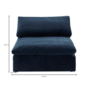 Moe's Home Clay Slipper Chair Performance Fabric Nocturnal Sky YJ-1001-46