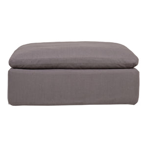 Moe's Home Clay Ottoman Livesmart Fabric Light Grey
