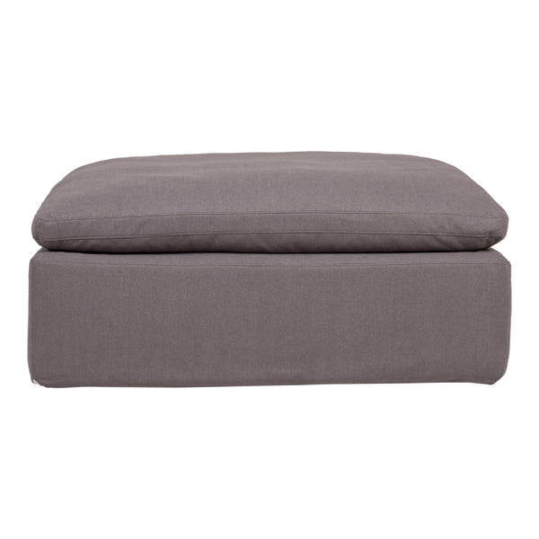 Moe's Home Clay Ottoman Livesmart Fabric Light Grey