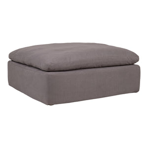 Moe's Home Clay Ottoman Livesmart Fabric Light Grey