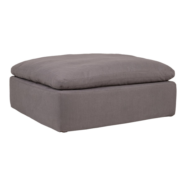 Moe's Home Clay Ottoman Livesmart Fabric Light Grey