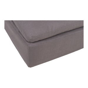 Moe's Home Clay Ottoman Livesmart Fabric Light Grey