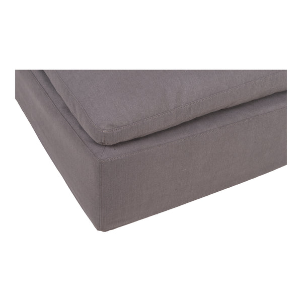 Moe's Home Clay Ottoman Livesmart Fabric Light Grey