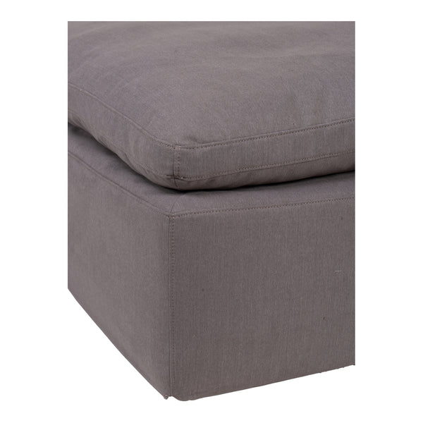 Moe's Home Clay Ottoman Livesmart Fabric Light Grey