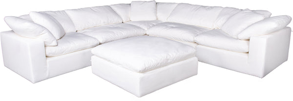 Clay Modular Sectional Livesmart Fabric White