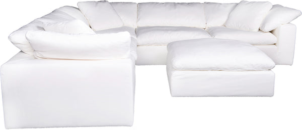 Clay Modular Sectional Livesmart Fabric White